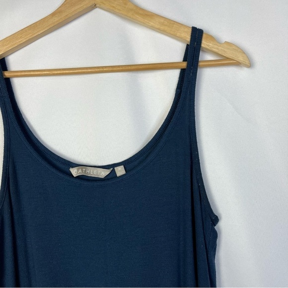 Athleta Revive Navy Blue Strappy Ribbed Athletic Tank Top M - Picture 3 of 3